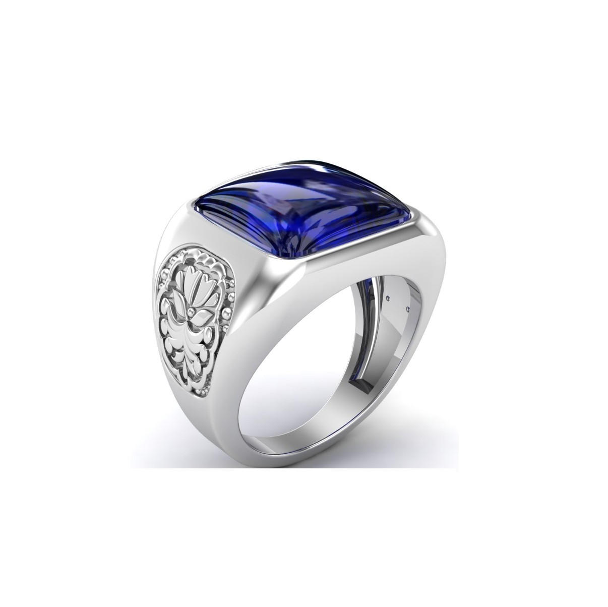 Bague lapis lazuli argent Alexander chevalière